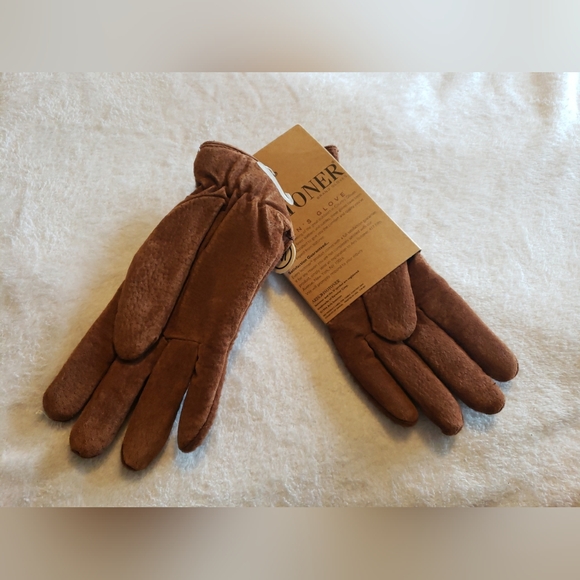 Isotoner Country womens suede palm fleece lined gloves size medium New with tag - Picture 3 of 6